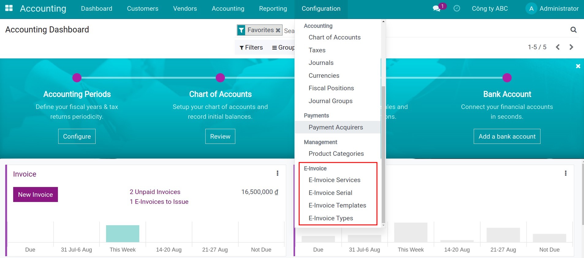 
Integrates with Viettel's S-Invoice service to issue legal e-Invoice
    
