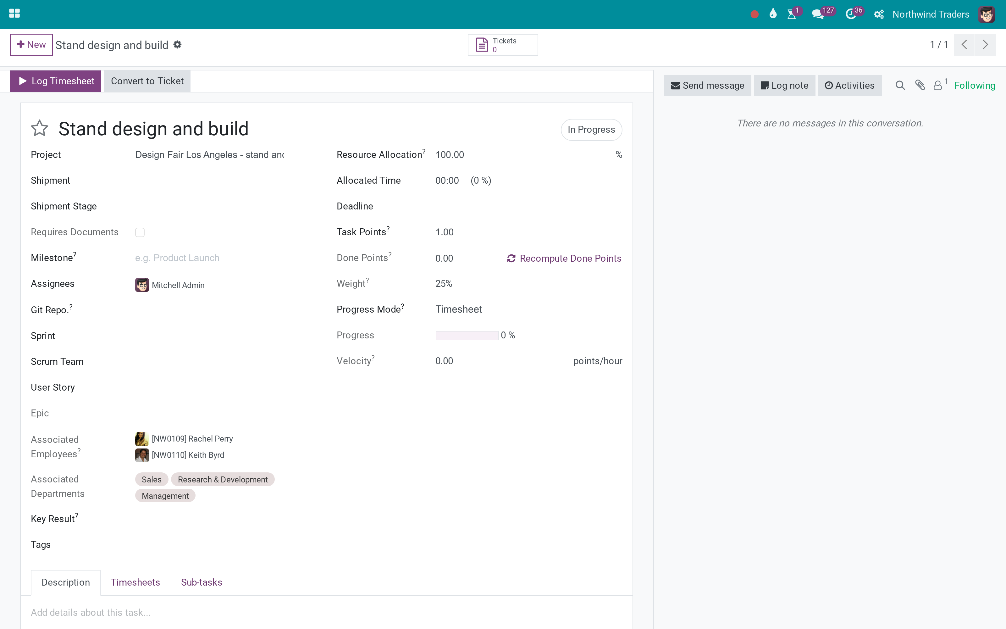 Projects and tasks tied to a git repository and branch