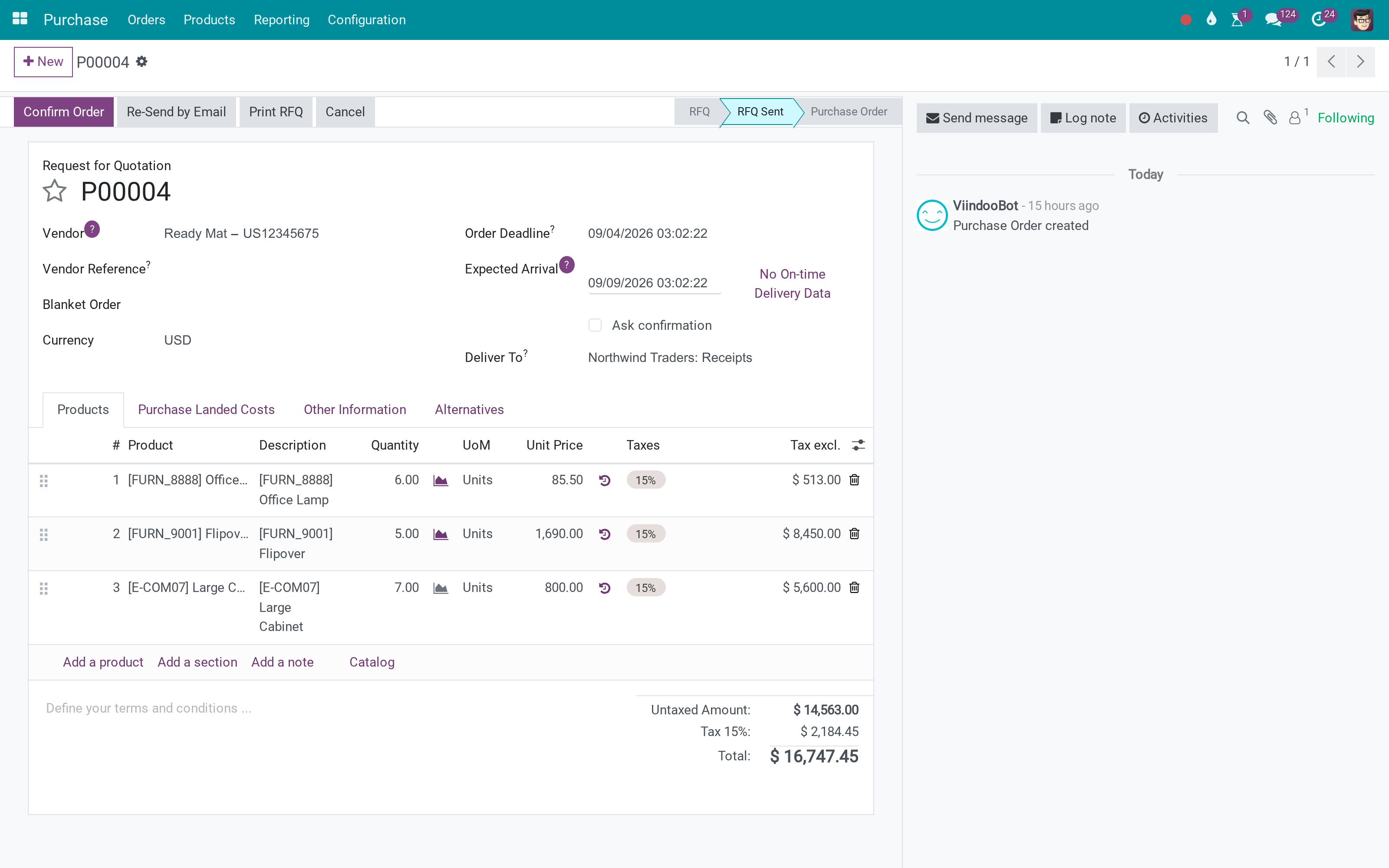 A purchase order