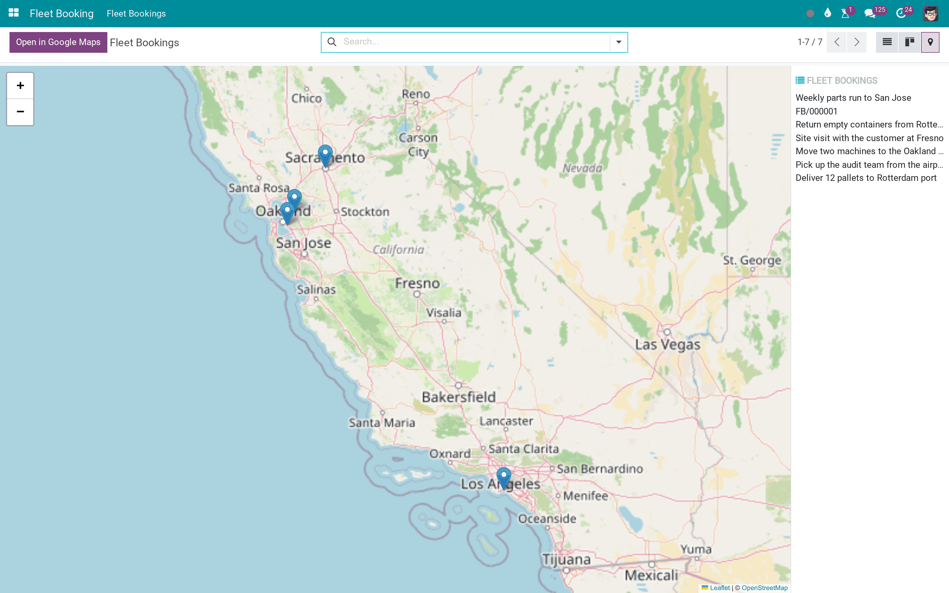 Bookings on the map