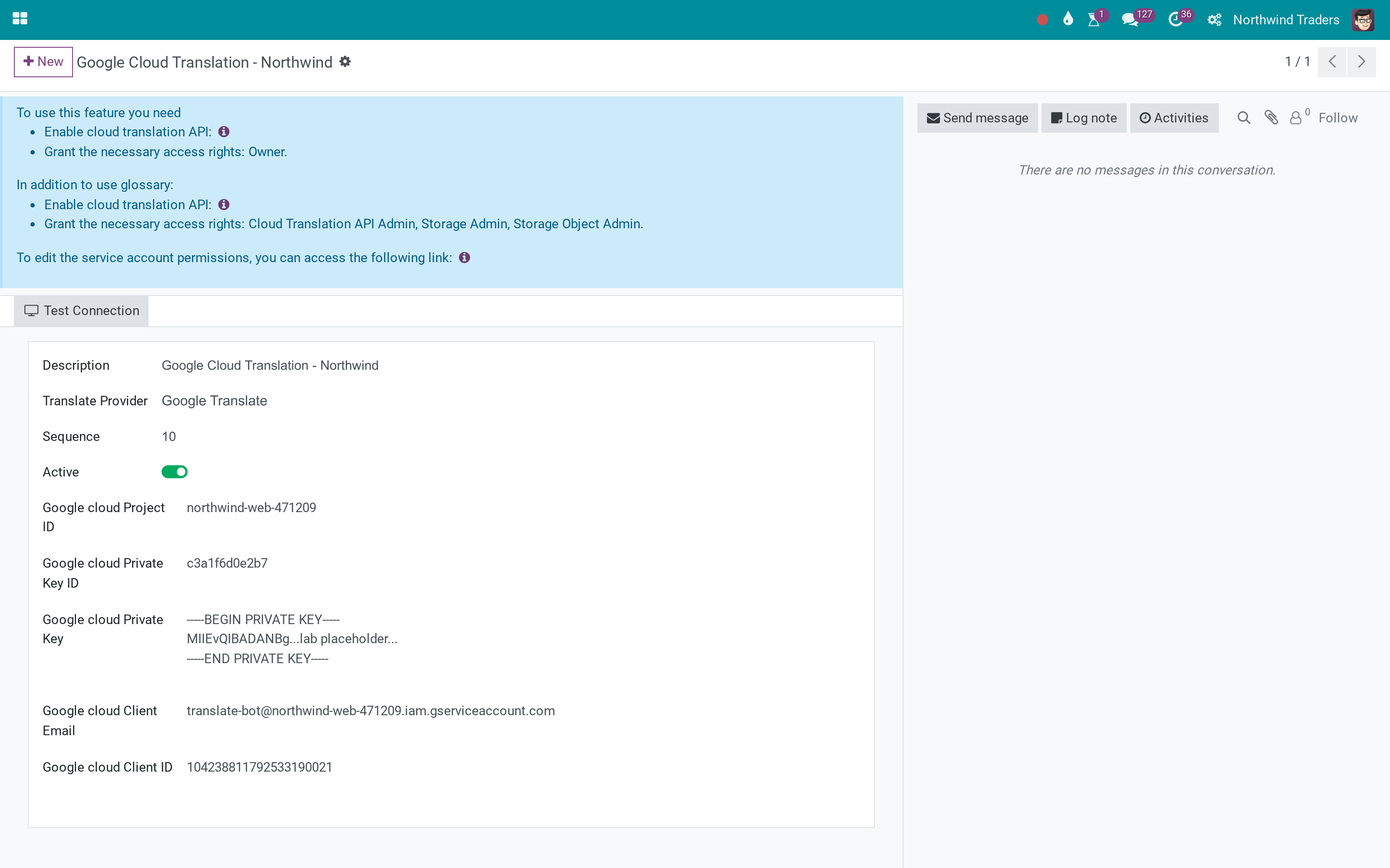 Google Cloud Translation, Storage and service-account helpers