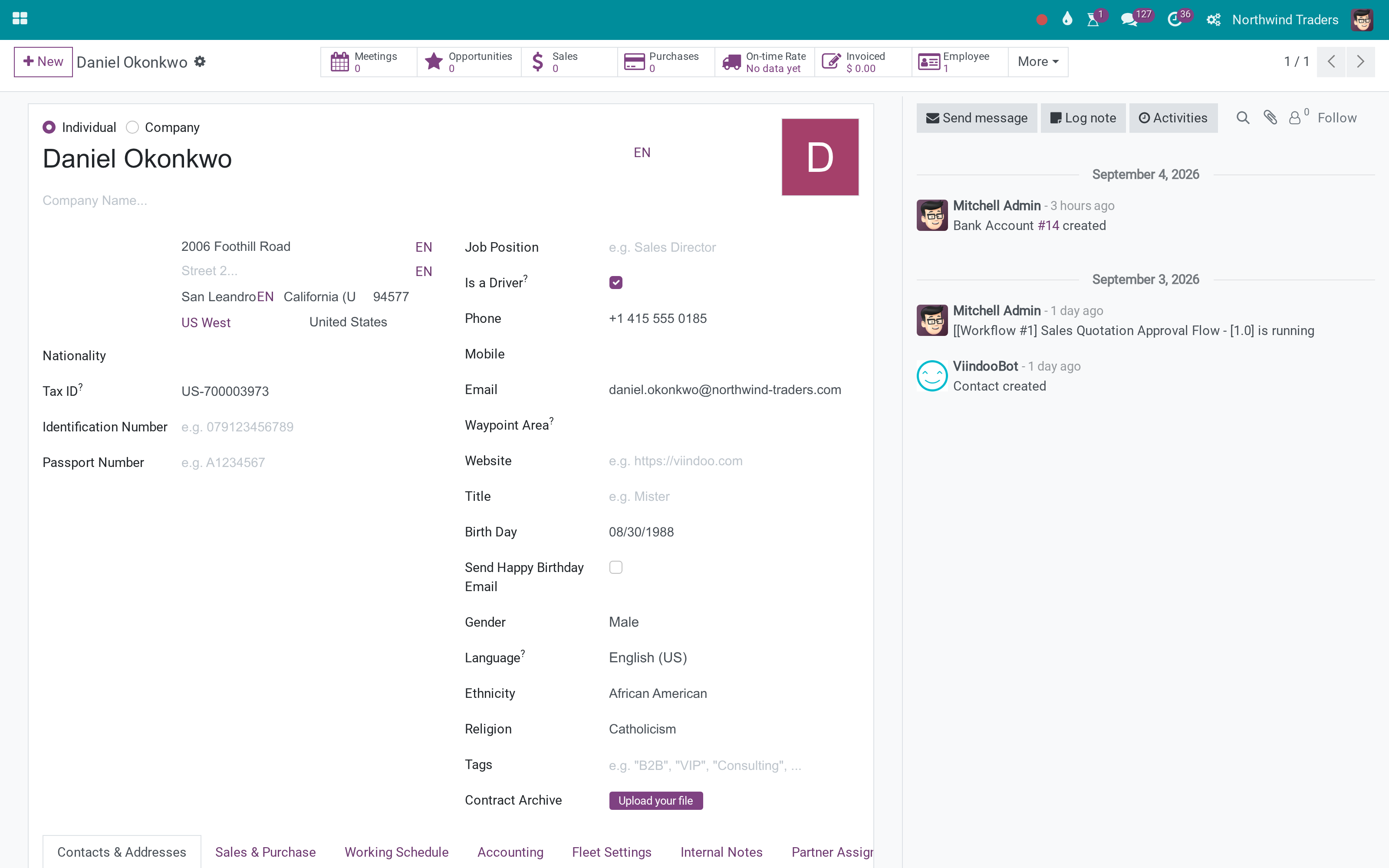 Work contact