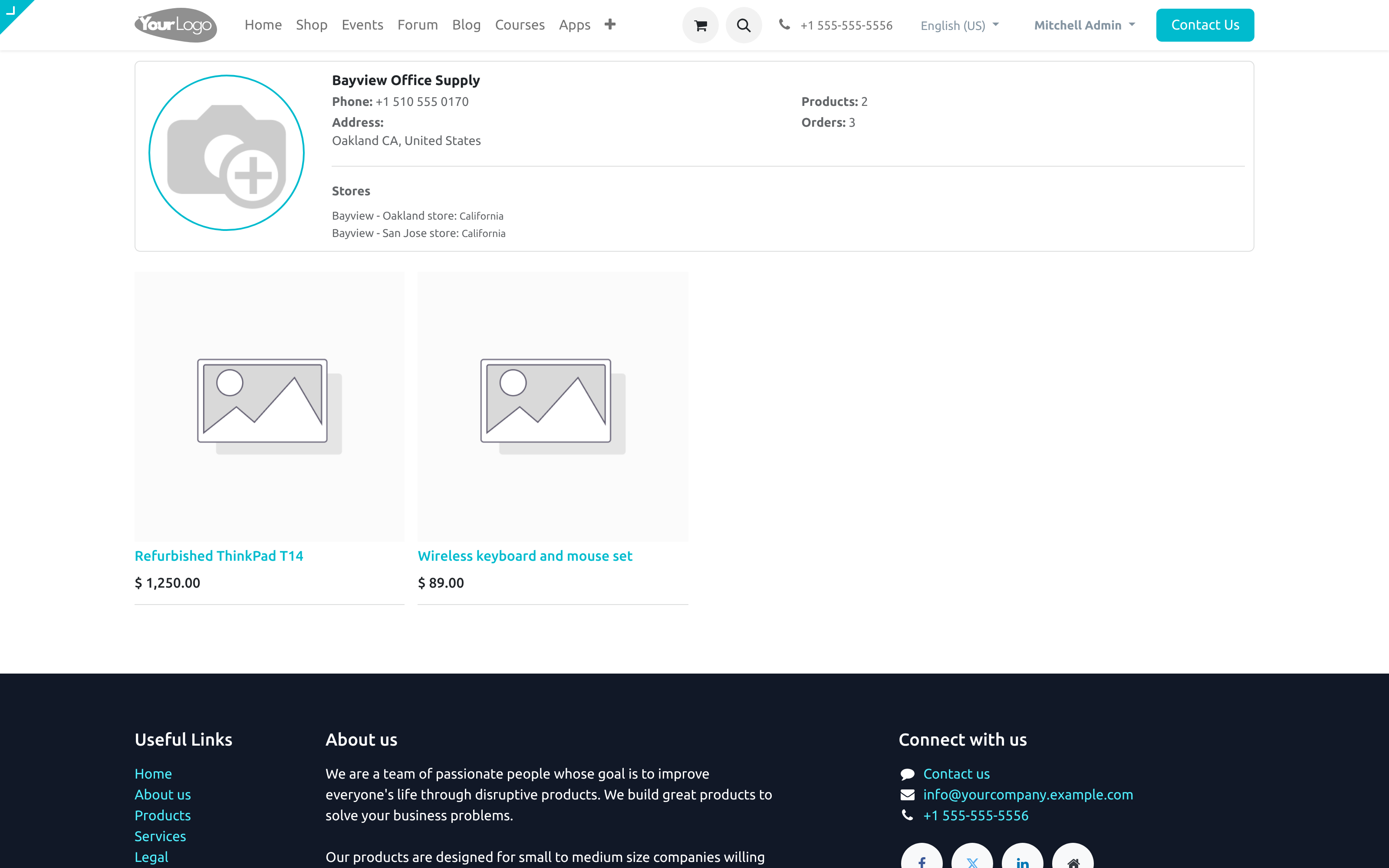 Merchant stores on the web shop, one cart for many merchants