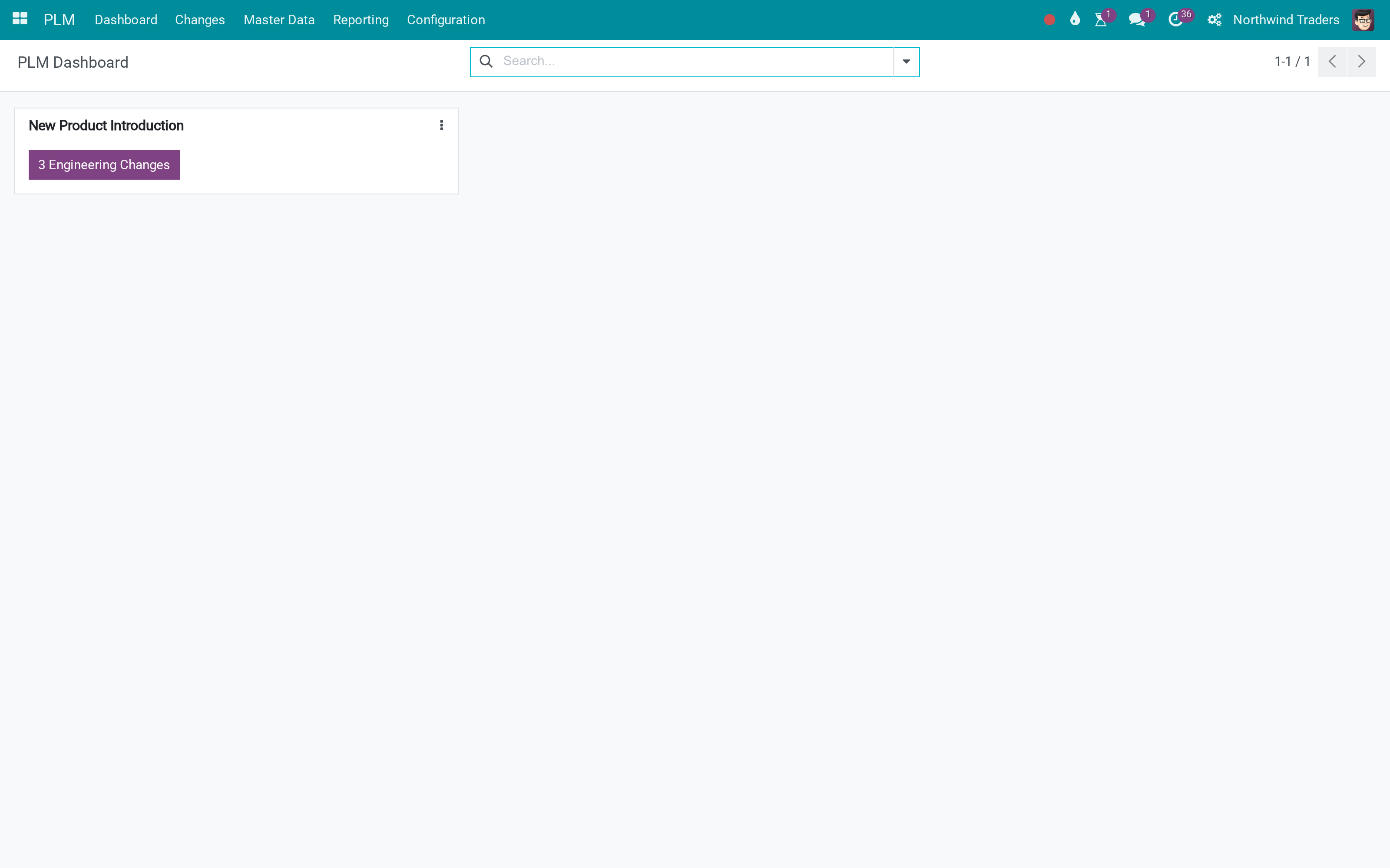 PLM dashboard