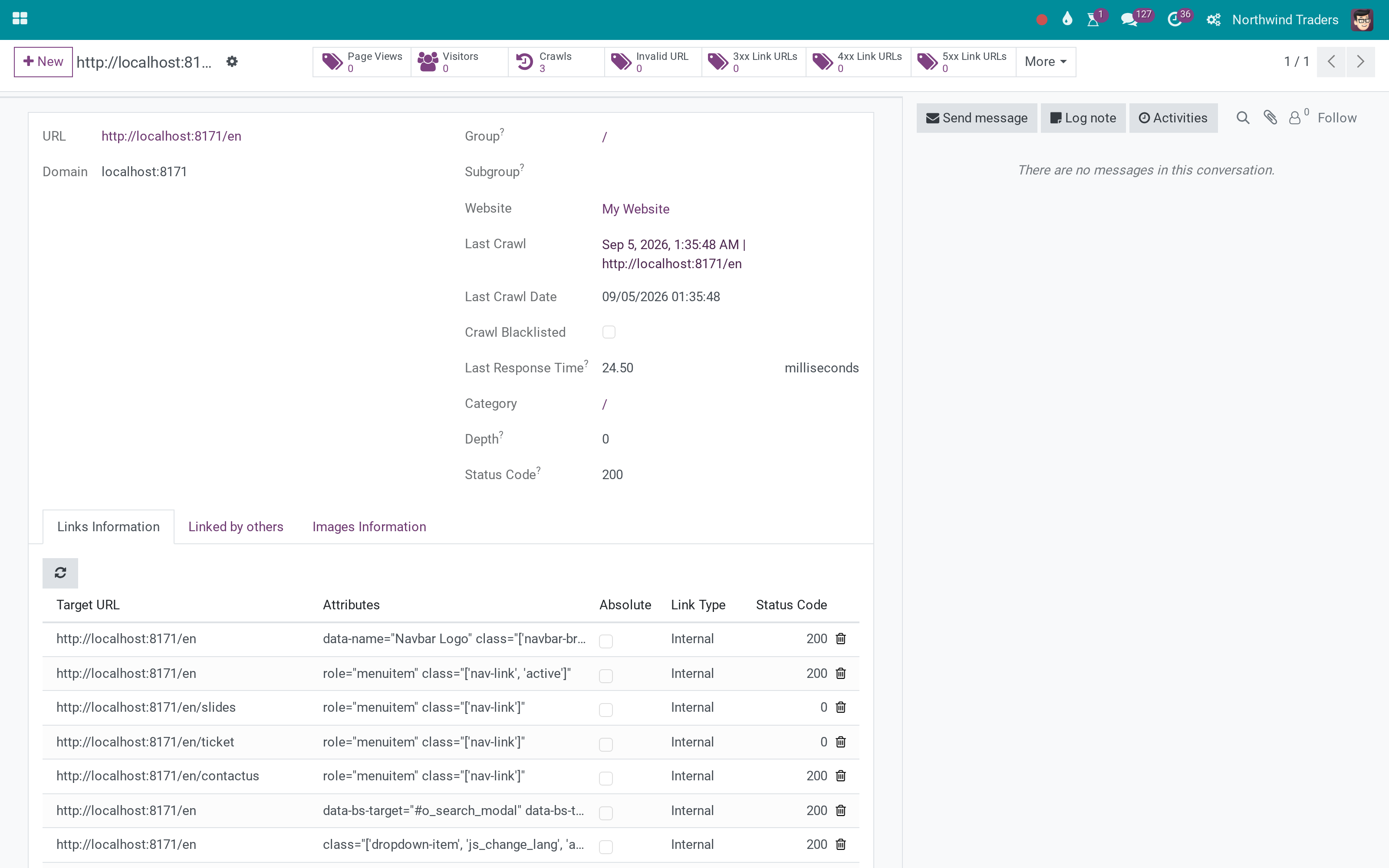 Crawl your website: status codes, links, images, changes - and a blacklist