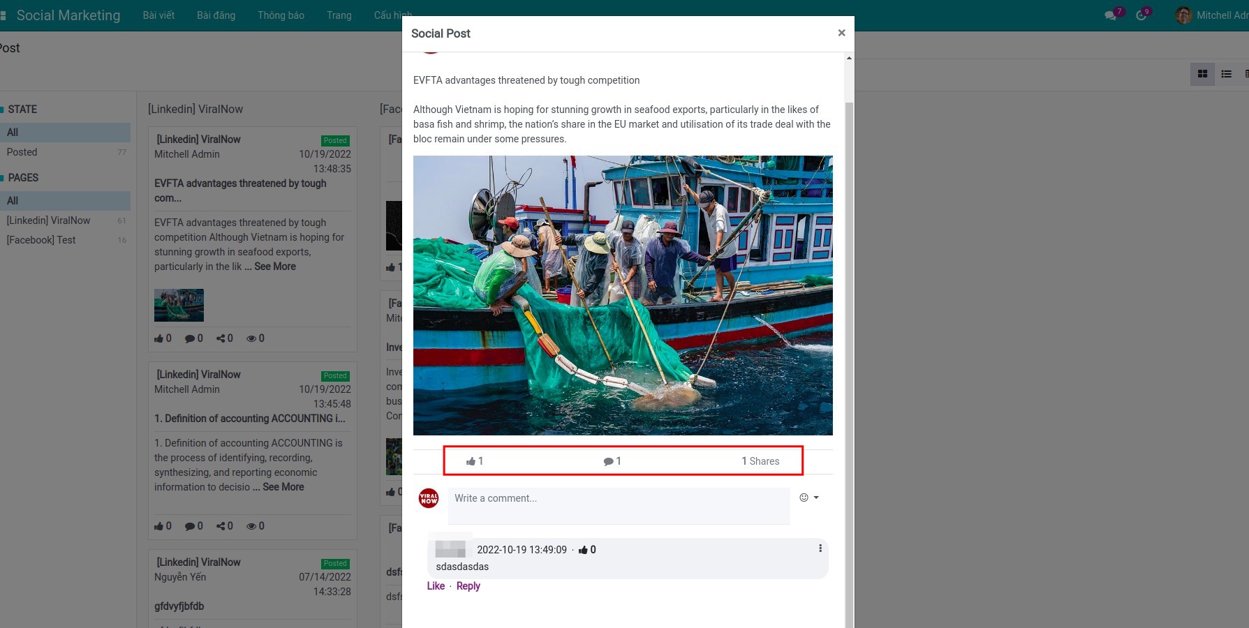 Ảnh chụp Facebook Social Marketing