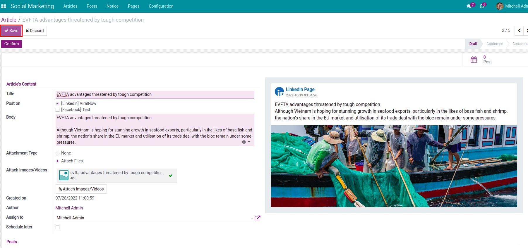 Create social content