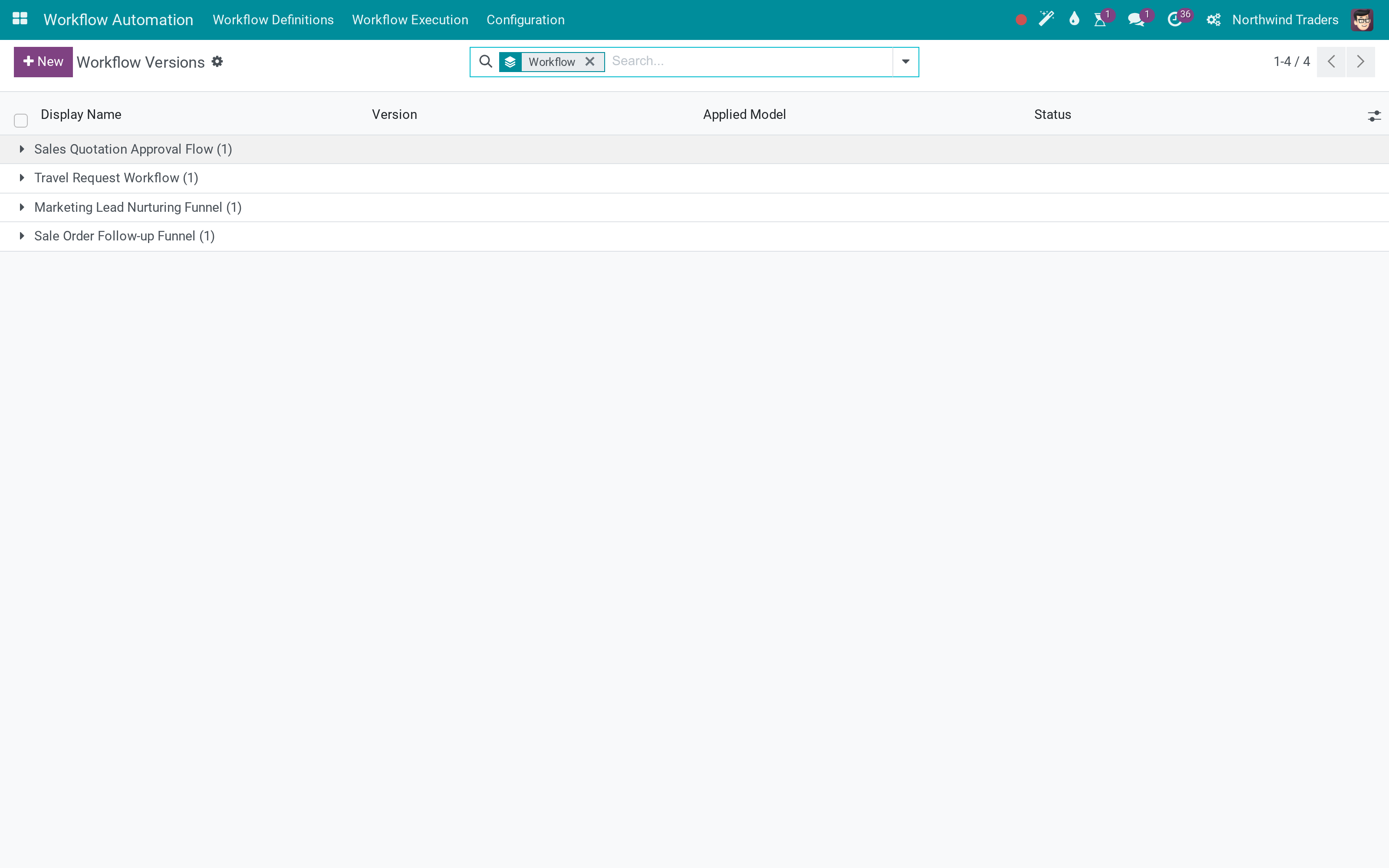 A version with its publish state