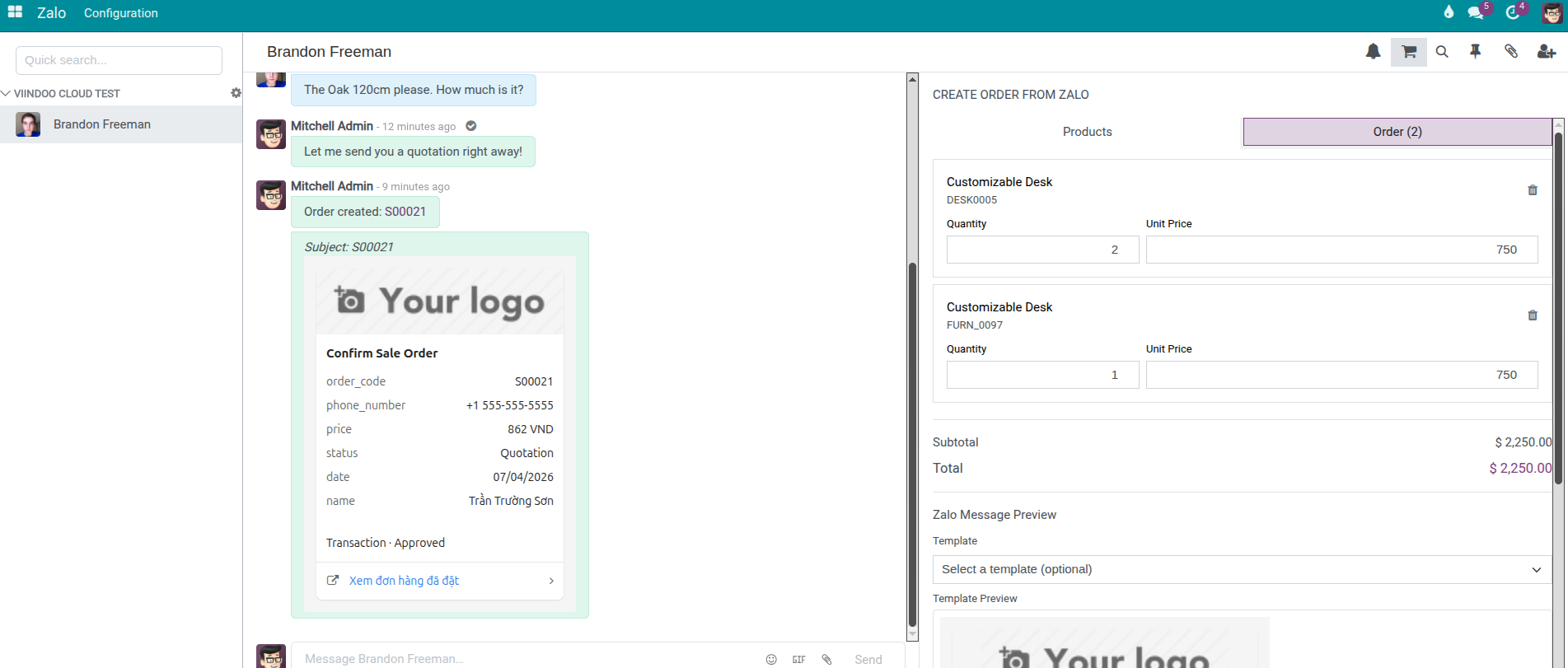 Cart panel in Discuss