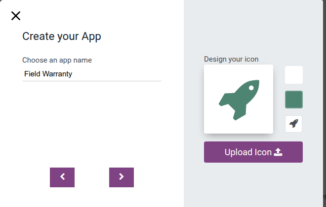 Launch a new app from a short wizard