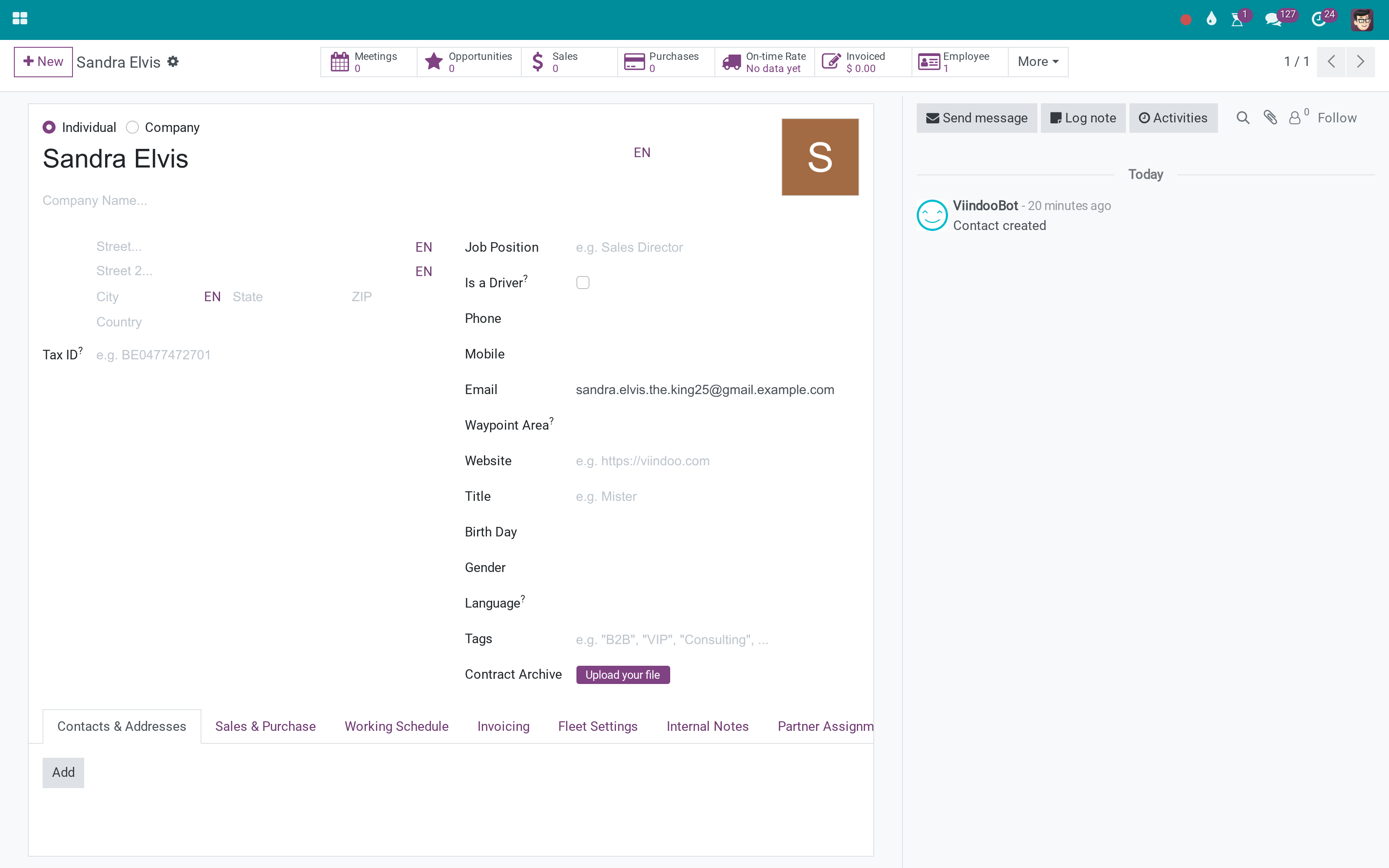 Applications from the contact
