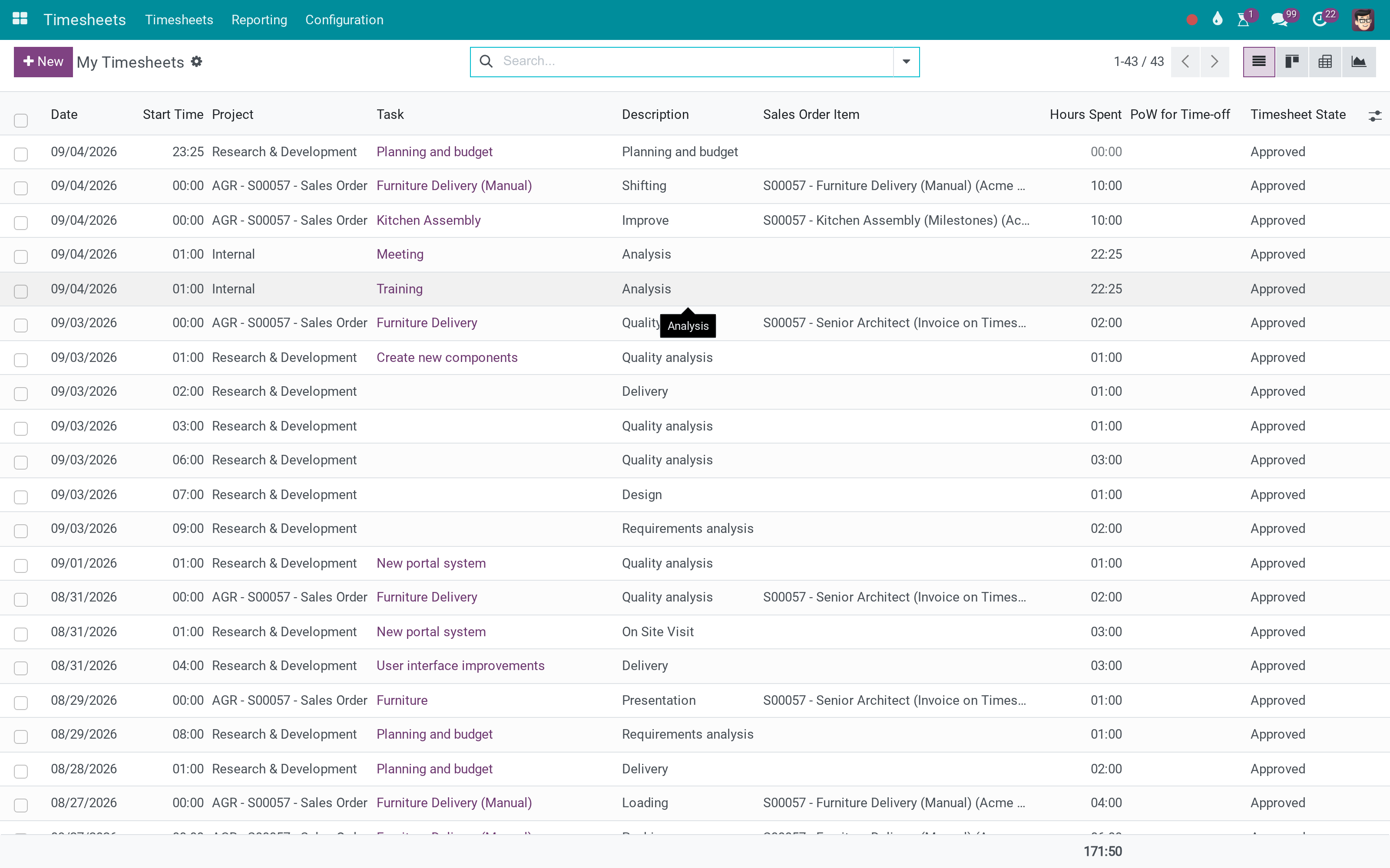 Timesheets