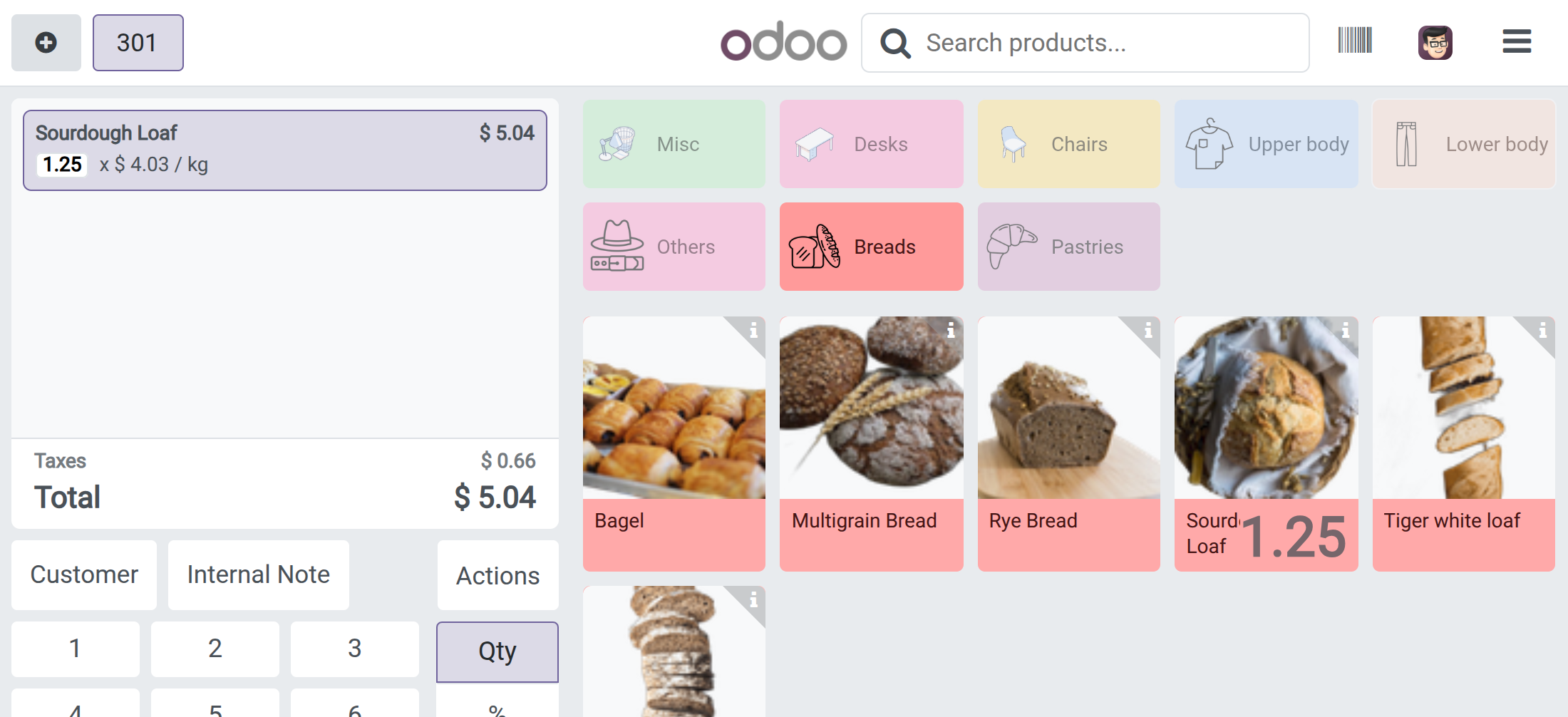 Pos IoT: a till selling a loaf by weight from its own scale