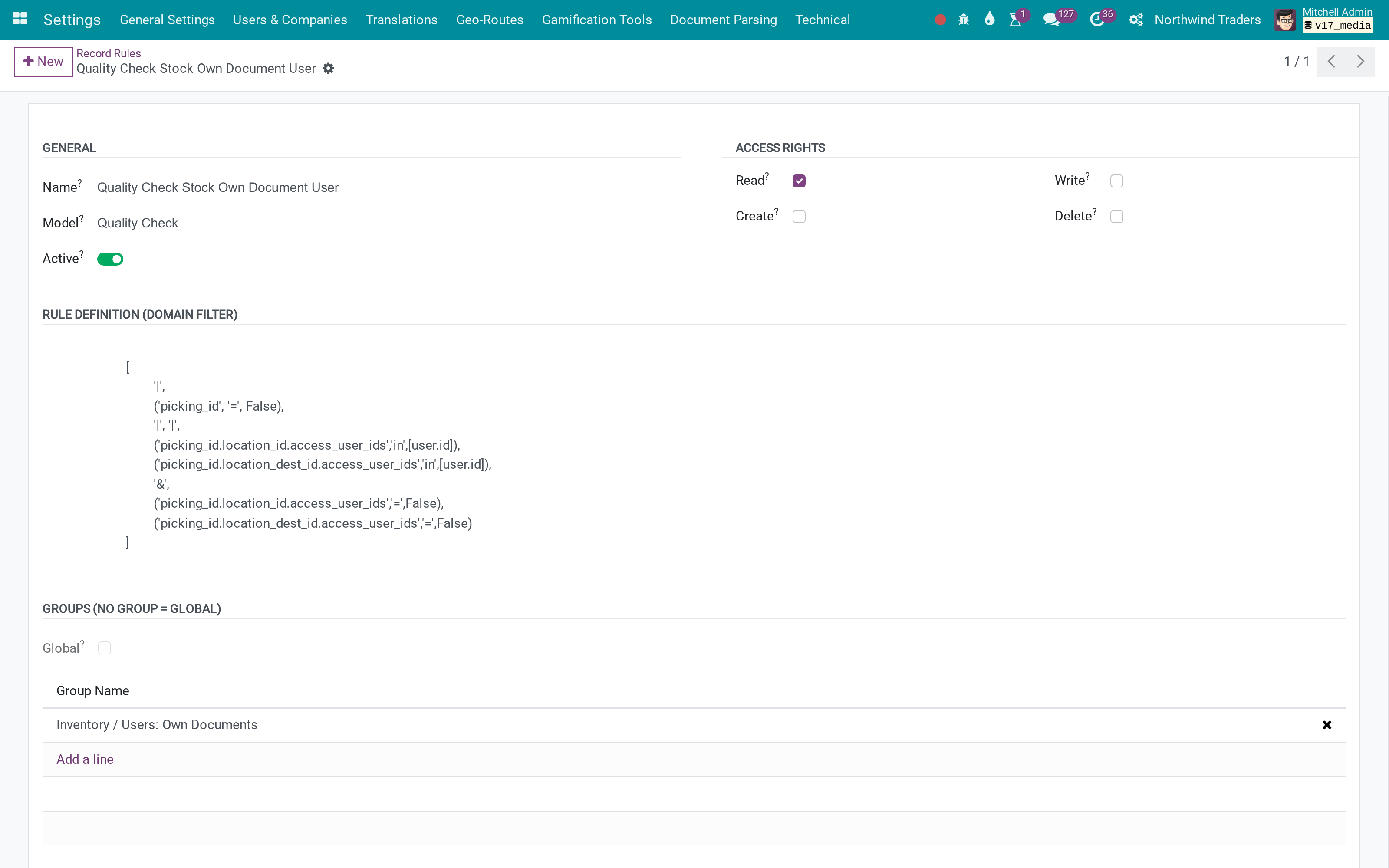 Quality checks and alerts scoped to the warehouses a user may access