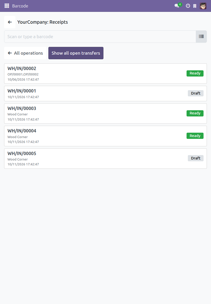 See every open transfer at once