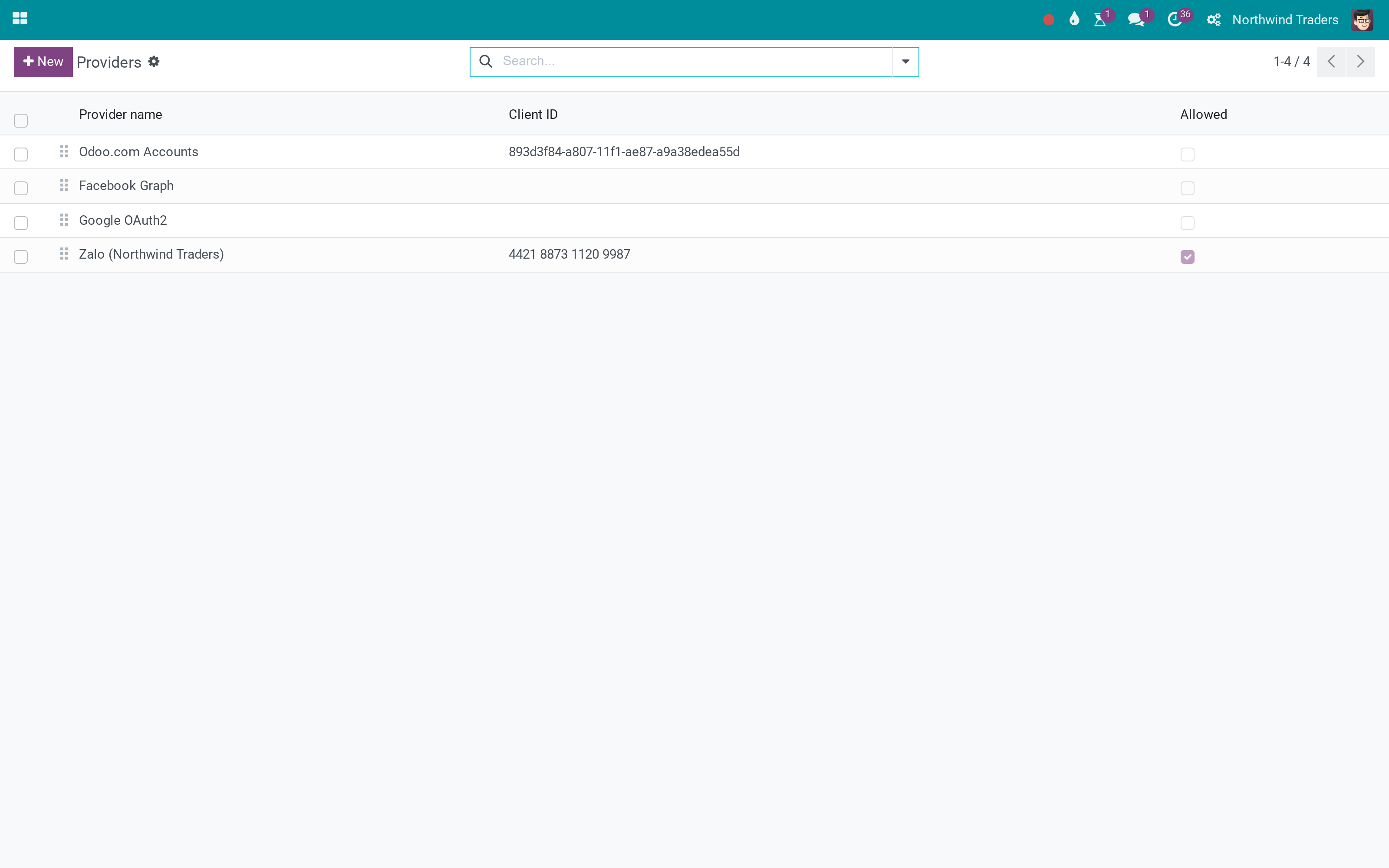 OAuth providers