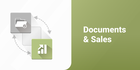 Sales Order form with a file attached in the chatter and the Documents smart button showing a count of 1