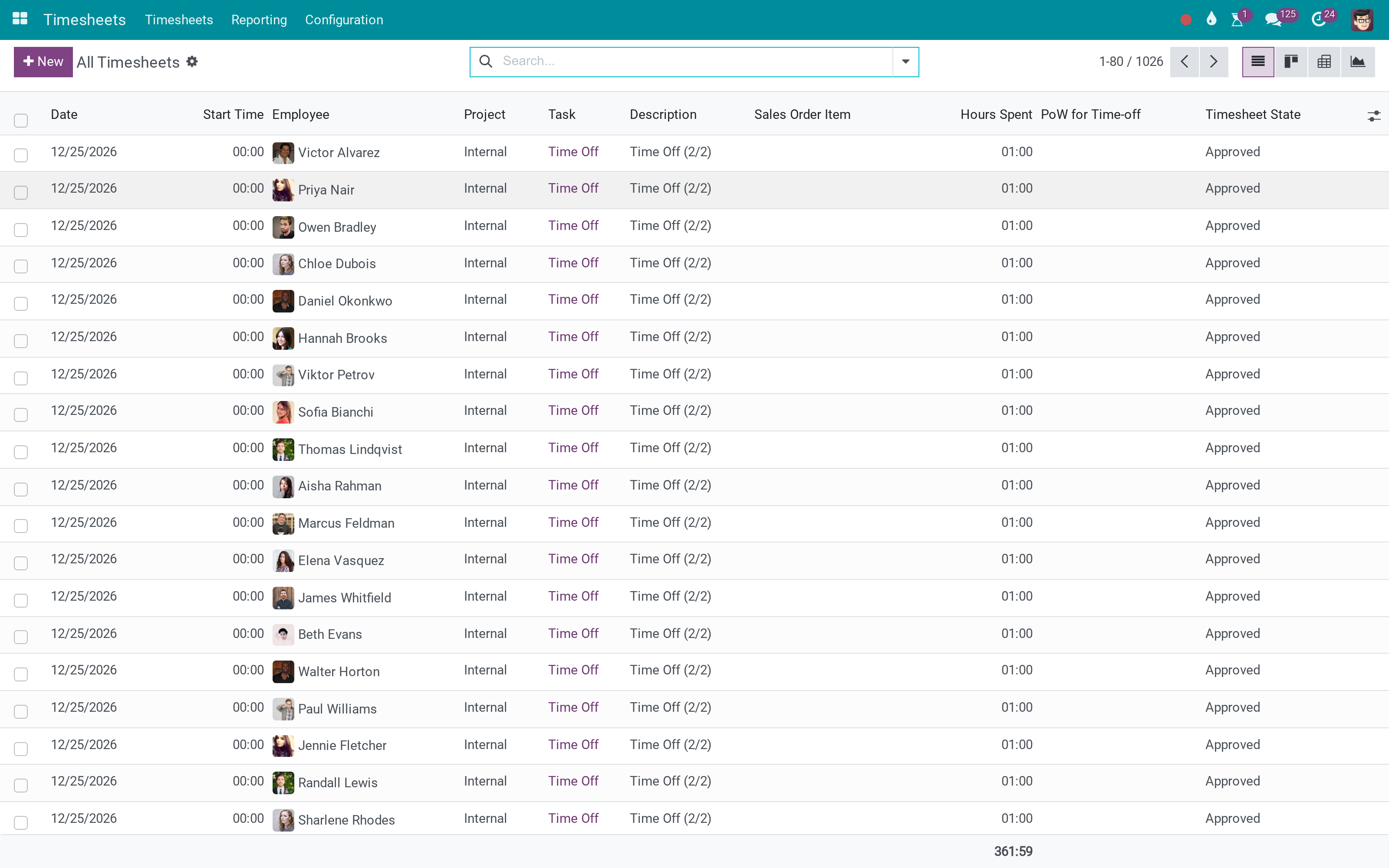 Timesheets