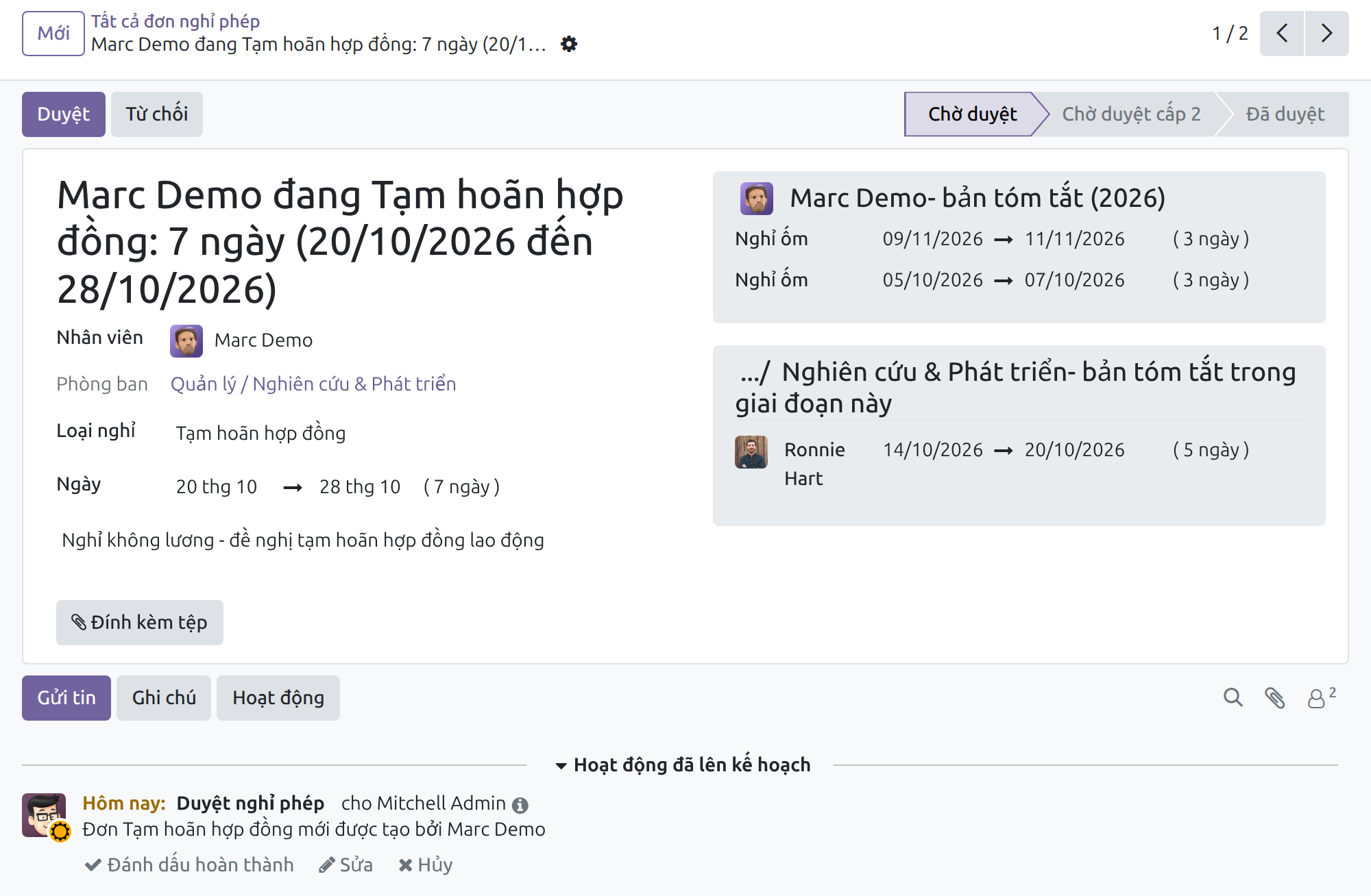 Duyệt đơn tạm hoãn