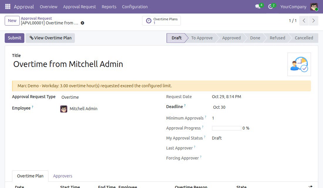 OmniApproval™ - Overtime Approvals