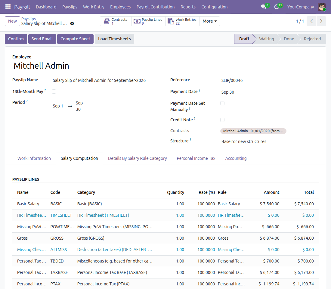 The Missing PoW Timesheet line