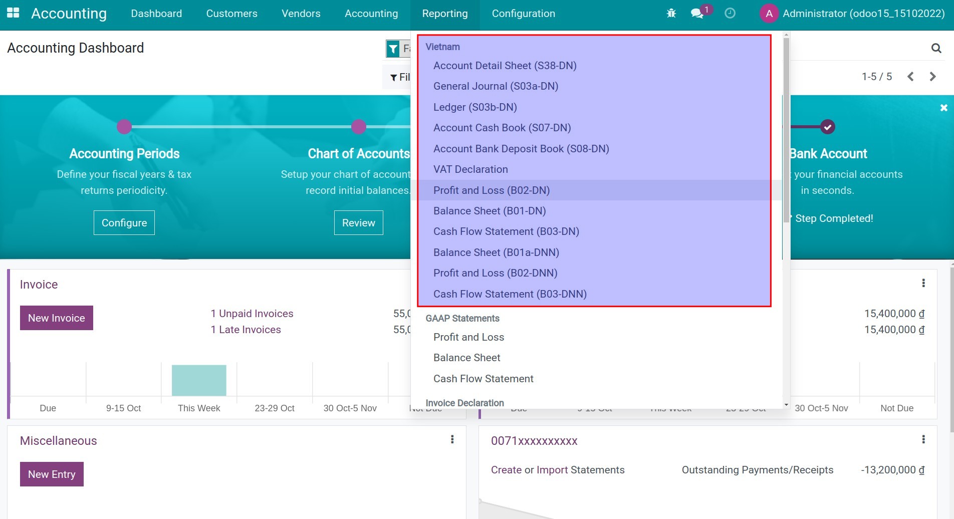 Financial report as Vietnam Accounting Standards (VAS)