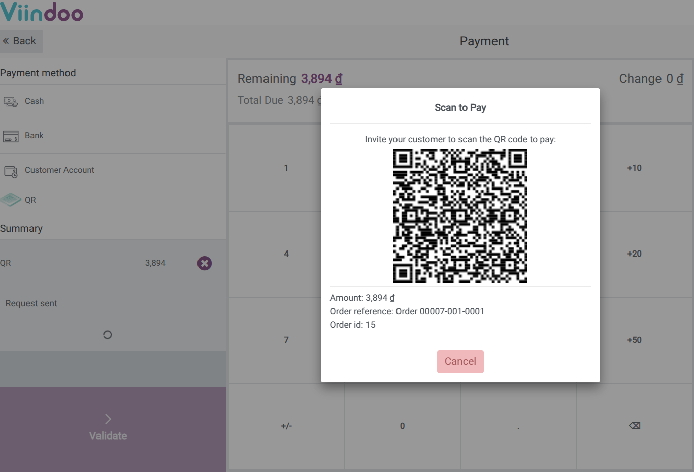 Successful BIDV QR Payment