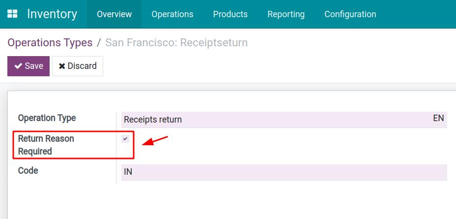 Return reason required