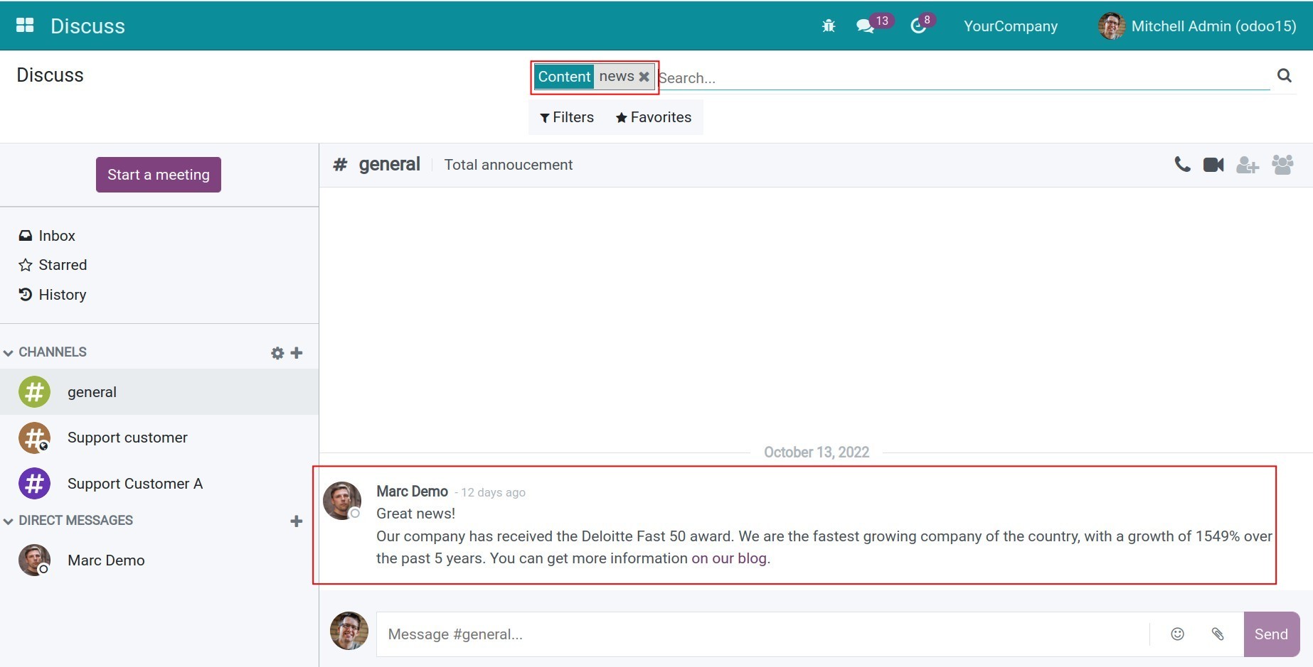 Search in Discuss