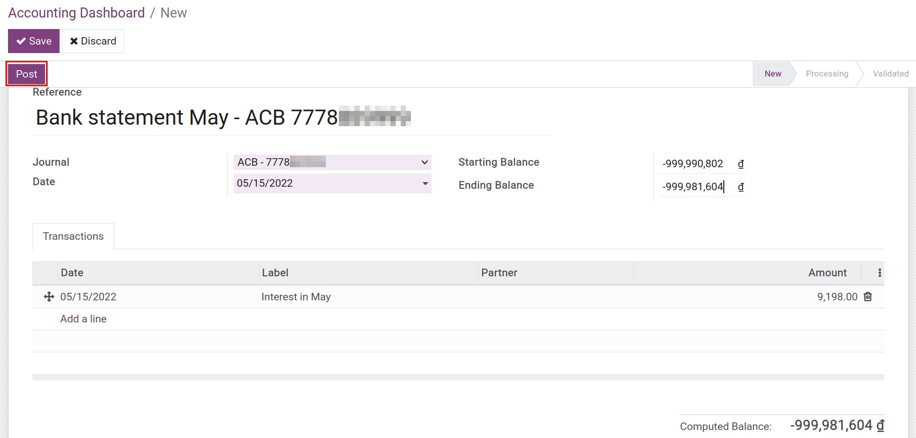 Demand deposit interest
