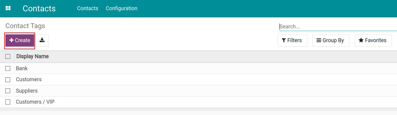 List of Contact Tags Contacts Viindoo