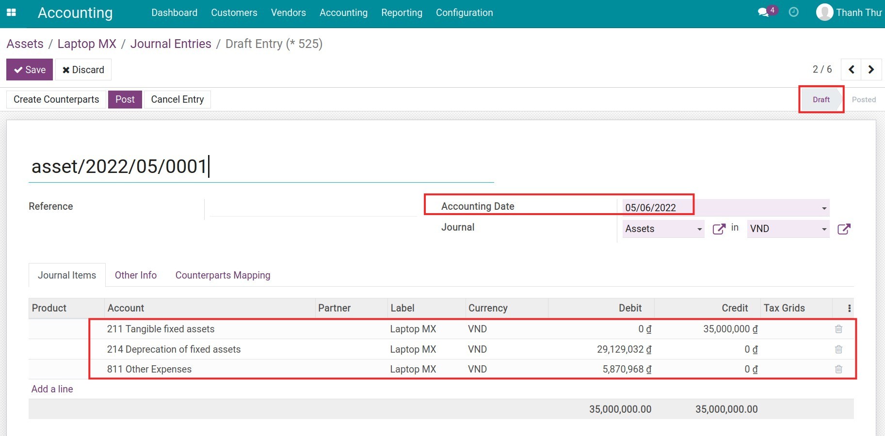 Wipe out Asset entry