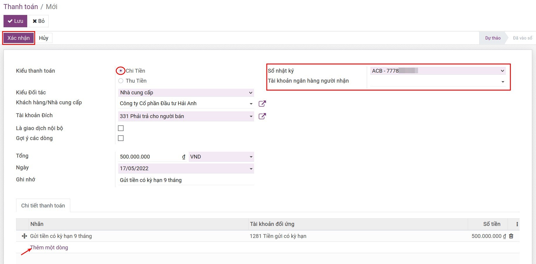 Gửi tiền có kỳ hạn