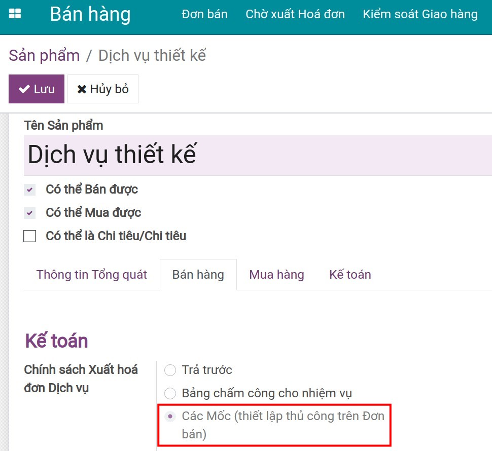 Tạo sản phẩm trên Viindoo.