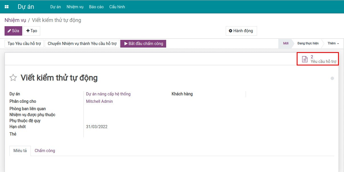 Quản lý yêu cầu hỗ trợ