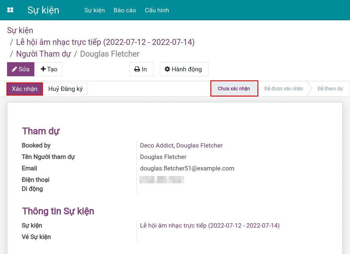 Xác nhận đăng ký