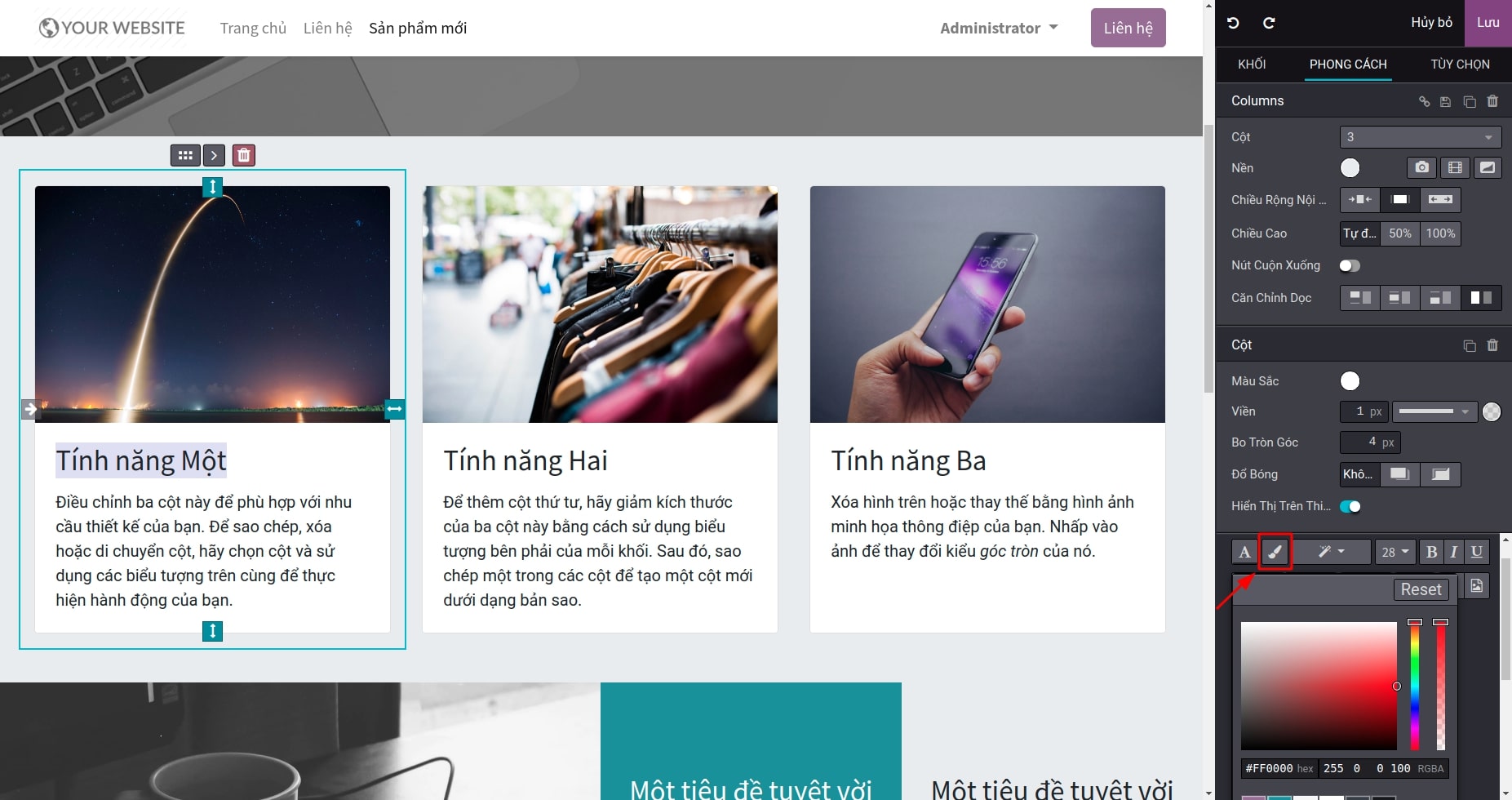 Chỉnh sửa màu nền của văn bản