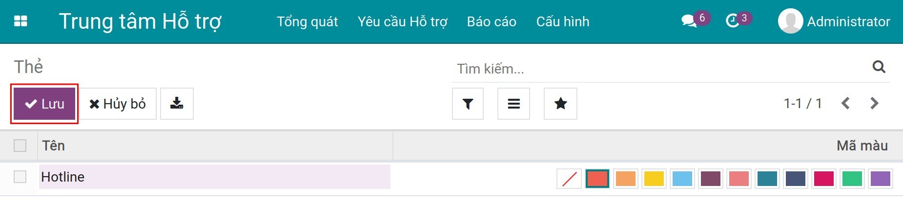Chi tiết thẻ gắn tới yêu cầu hỗ trợ Viindoo