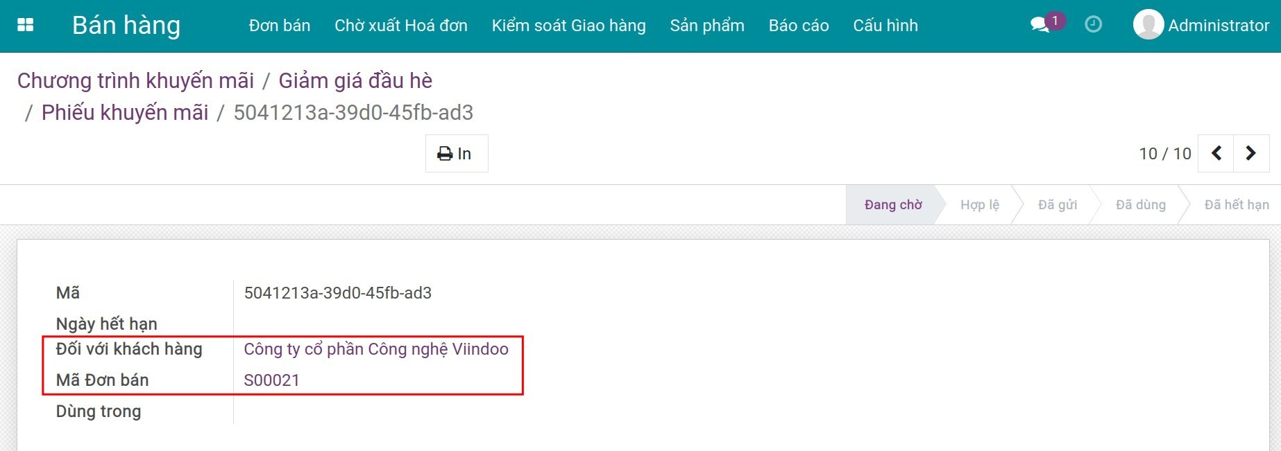Chi tiết mã giảm giá