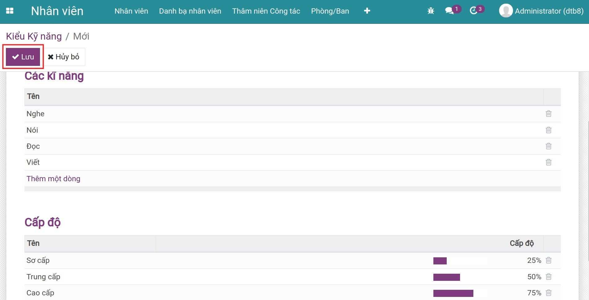 Lưu kiểu kỹ năng