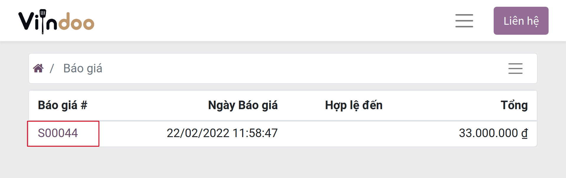 Chọn báo giá để xem chi tiết