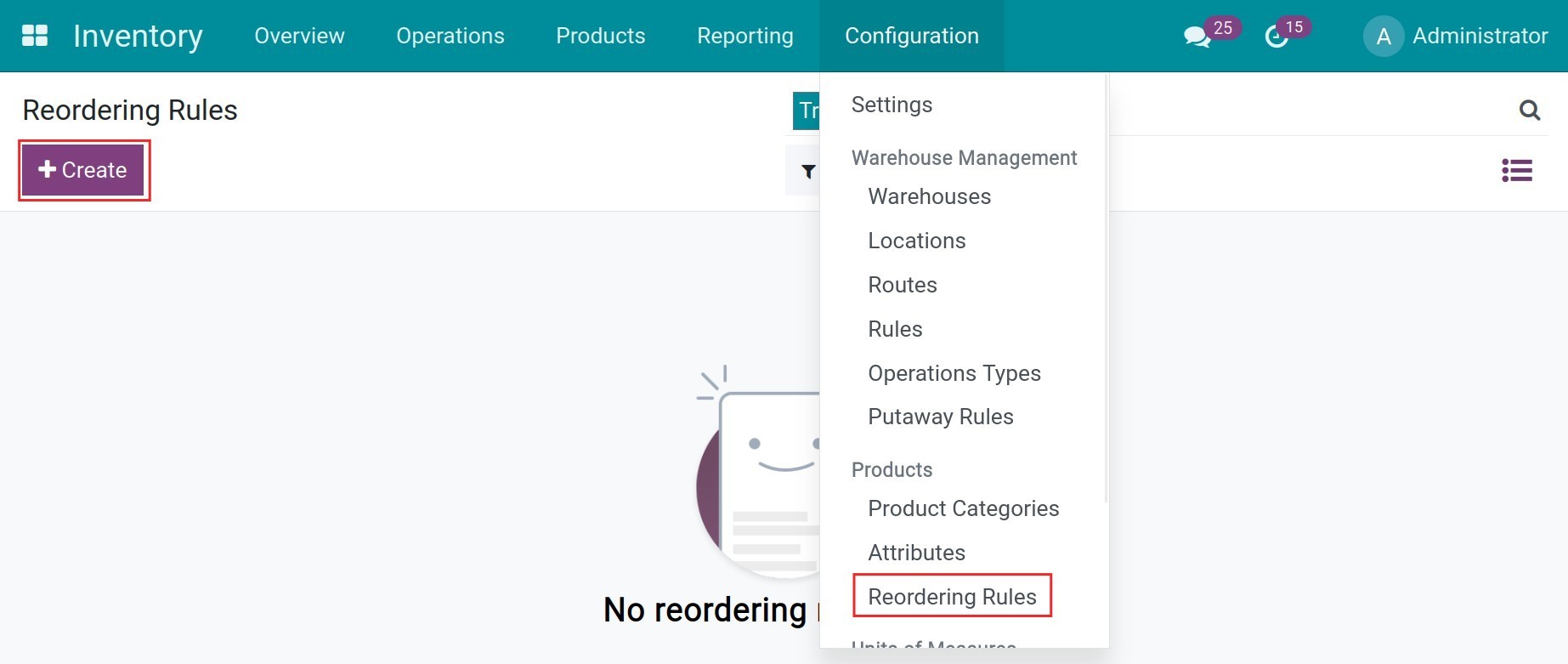 MTO rule configuration Inventory Viindoo