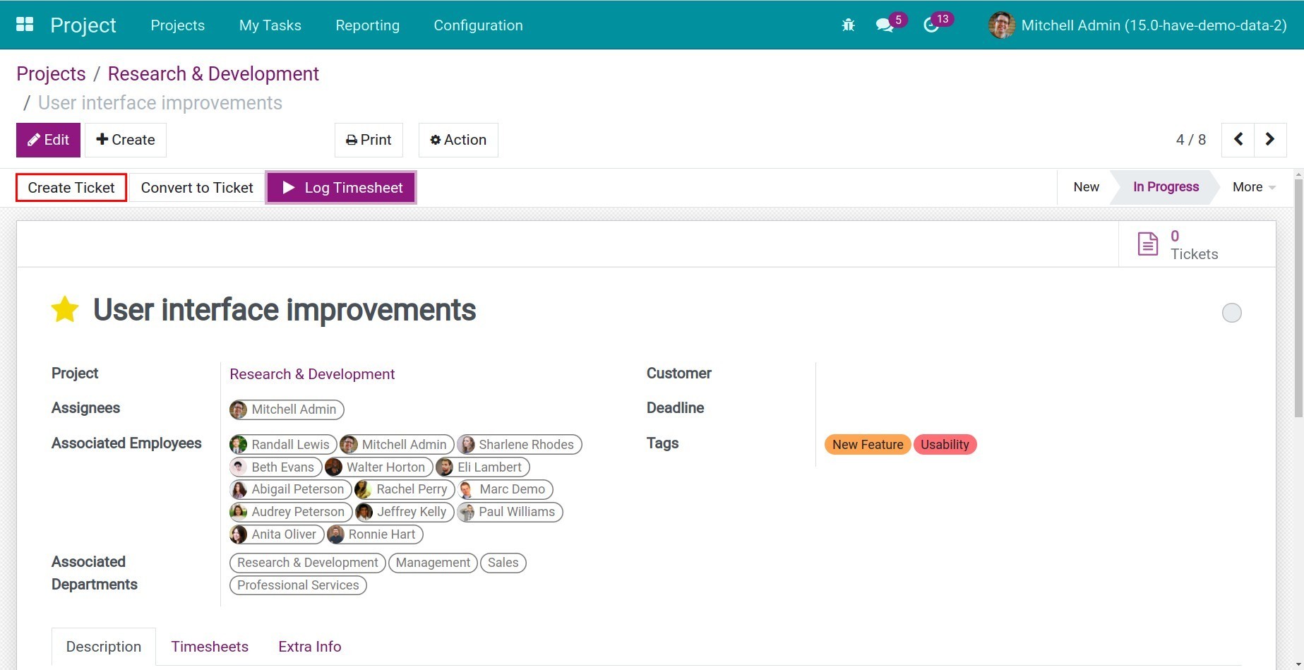 Click on Create Tickets