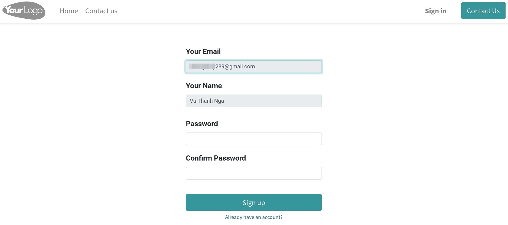Configurate the password