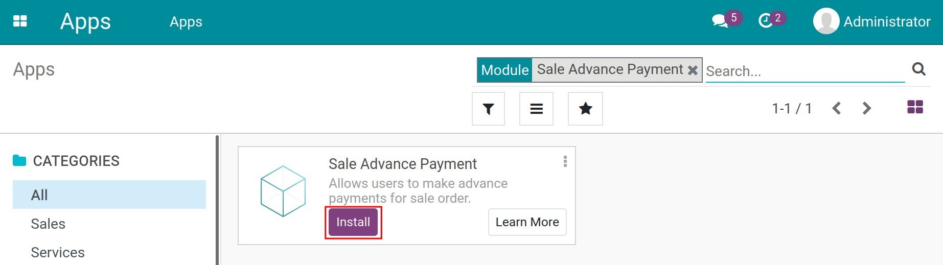 Install Viindoo feature of linking from payments to sales orders