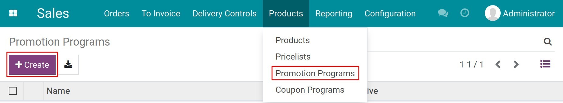 Create new promotion programs