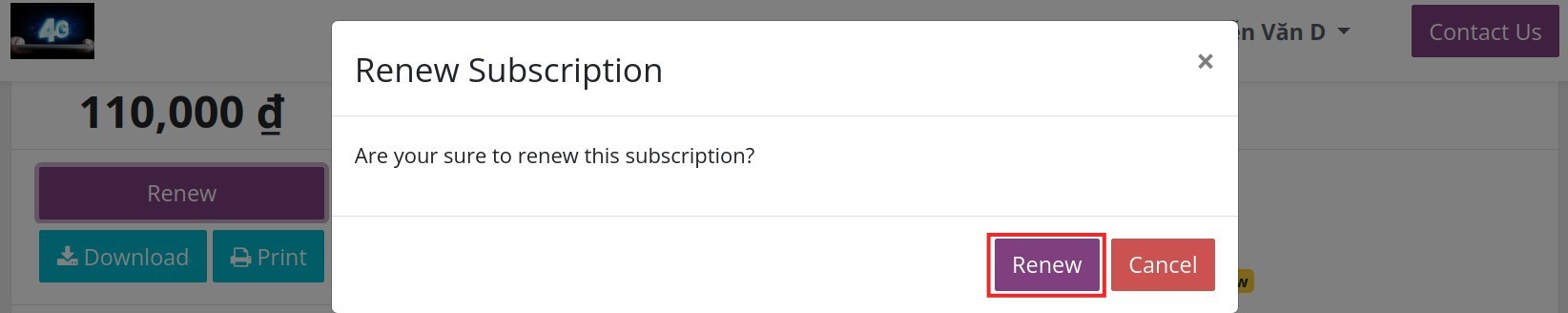Viindoo Subscription Renewal