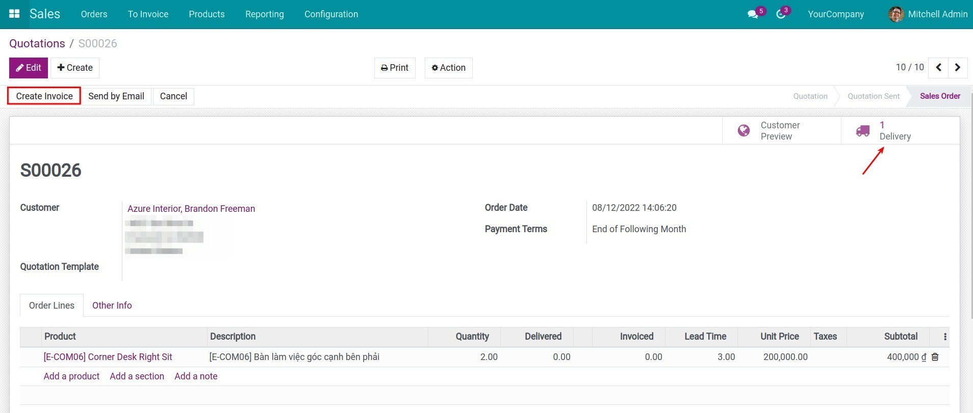 Does not suggest creating invoices Invoice Viindoo
