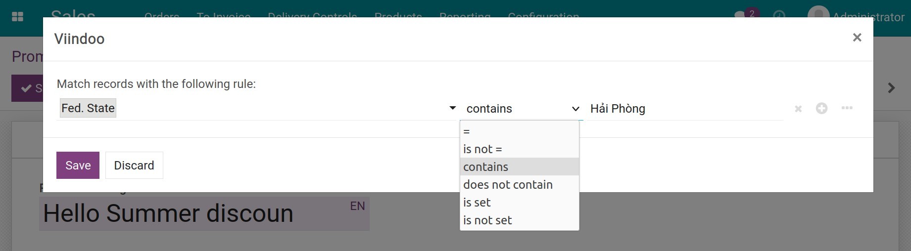 Add more condition for the promotion program