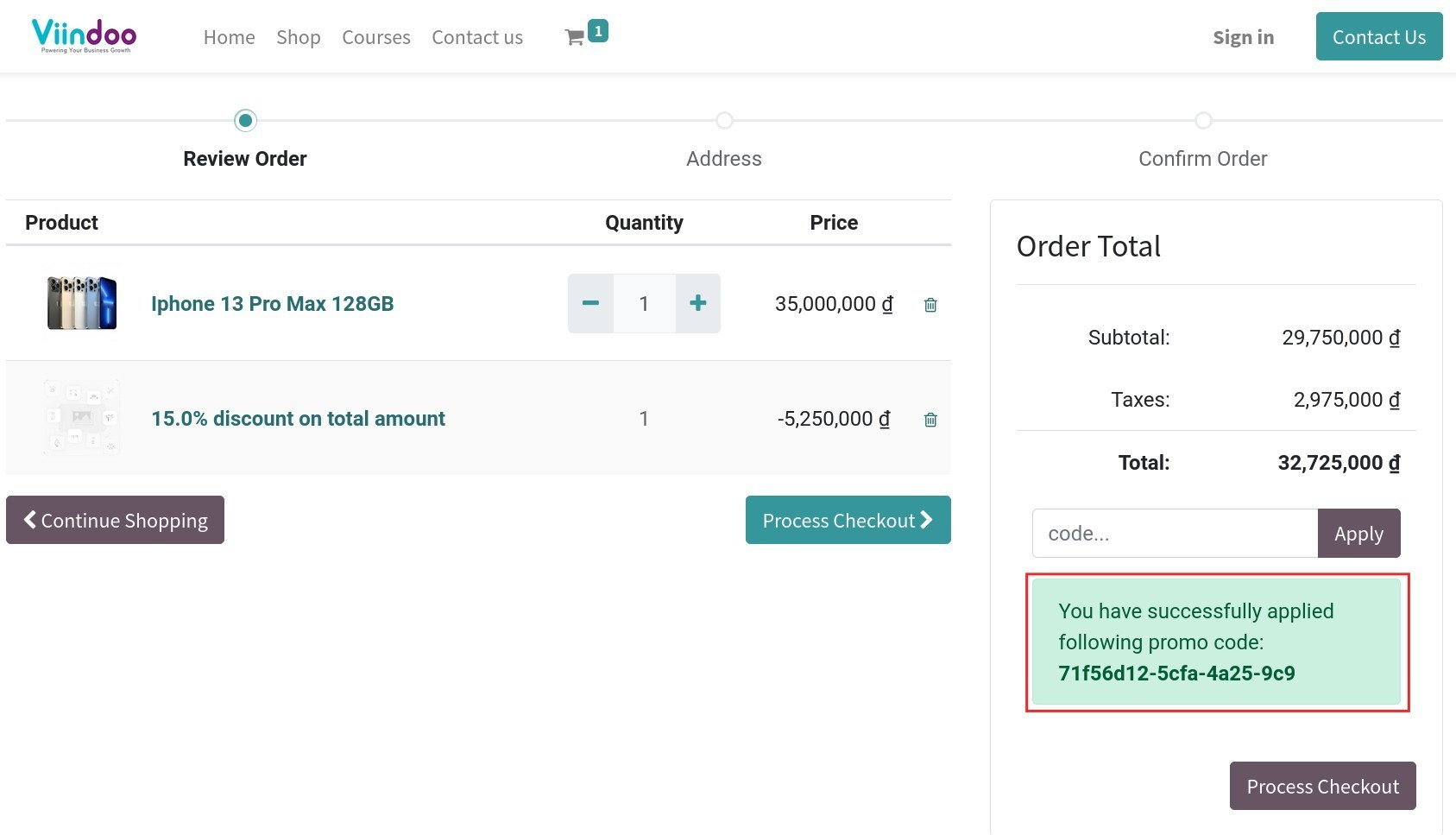 Successfully applied